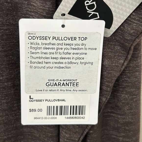 NWT new Athleta Odyssey Women's Pullover Top Dark Razzleberry Athletic Workout L - Picture 5 of 9